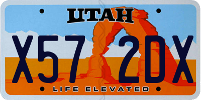 UT license plate X572DX