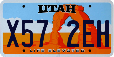 UT license plate X572EH