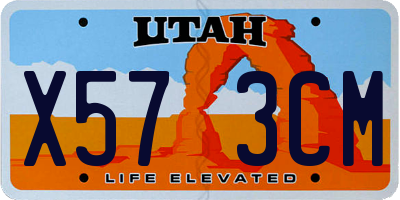 UT license plate X573CM