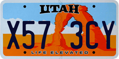 UT license plate X573CY
