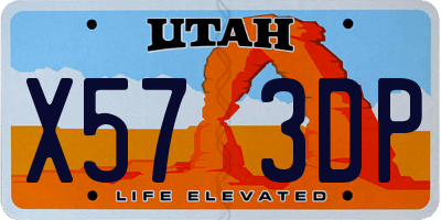 UT license plate X573DP