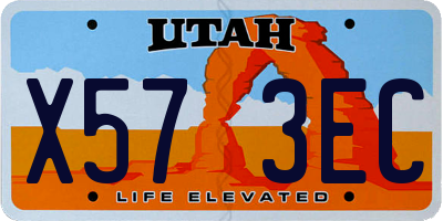 UT license plate X573EC