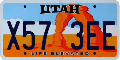 UT license plate X573EE