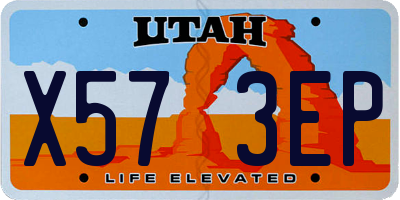UT license plate X573EP