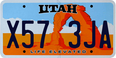 UT license plate X573JA