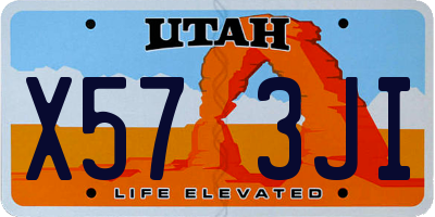 UT license plate X573JI