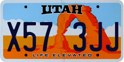 UT license plate X573JJ