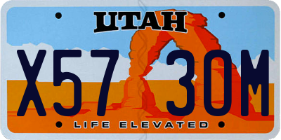 UT license plate X573OM