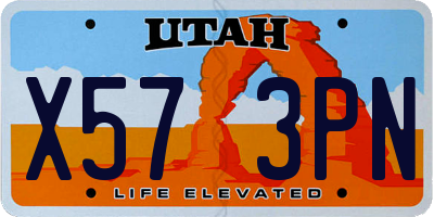 UT license plate X573PN