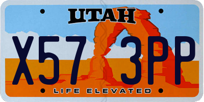UT license plate X573PP