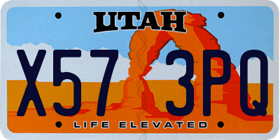 UT license plate X573PQ