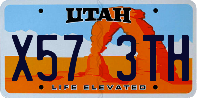 UT license plate X573TH