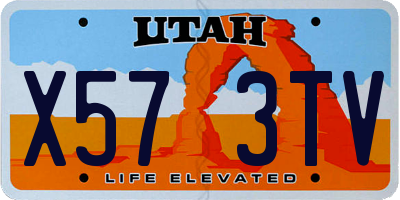 UT license plate X573TV