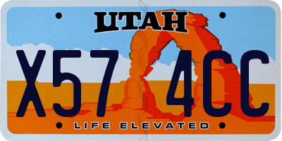 UT license plate X574CC