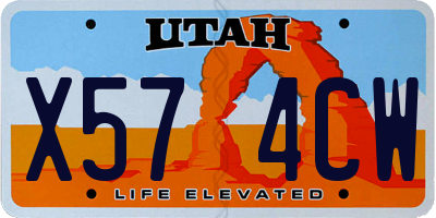 UT license plate X574CW