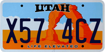 UT license plate X574CZ
