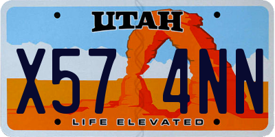 UT license plate X574NN