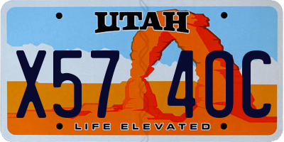 UT license plate X574OC