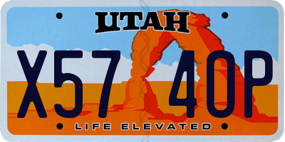 UT license plate X574OP