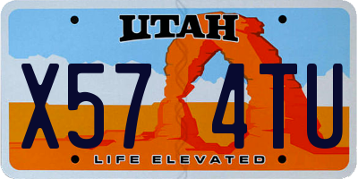 UT license plate X574TU