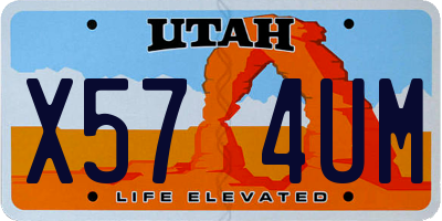 UT license plate X574UM