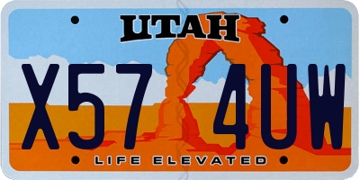 UT license plate X574UW