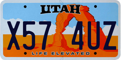 UT license plate X574UZ