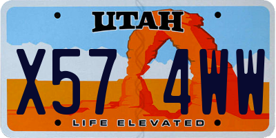 UT license plate X574WW