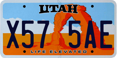 UT license plate X575AE