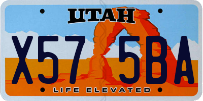 UT license plate X575BA