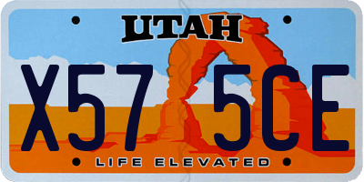 UT license plate X575CE