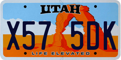 UT license plate X575DK
