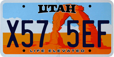 UT license plate X575EF