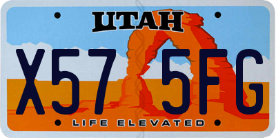 UT license plate X575FG