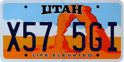 UT license plate X575GI