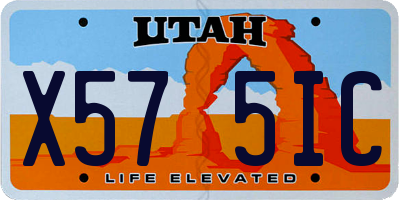 UT license plate X575IC