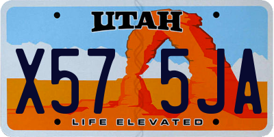 UT license plate X575JA