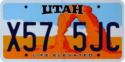 UT license plate X575JC