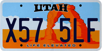 UT license plate X575LF