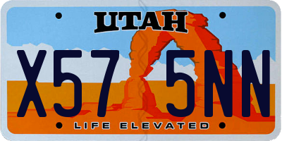 UT license plate X575NN