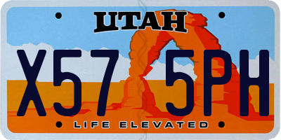 UT license plate X575PH