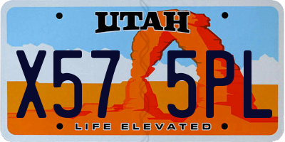 UT license plate X575PL