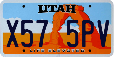 UT license plate X575PV
