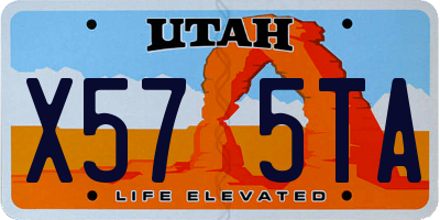 UT license plate X575TA