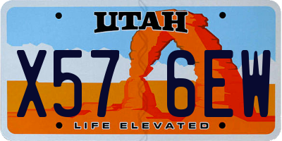 UT license plate X576EW