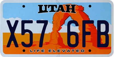 UT license plate X576FB