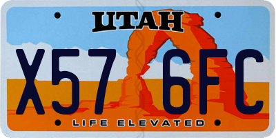 UT license plate X576FC