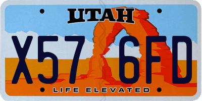 UT license plate X576FD