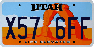 UT license plate X576FF