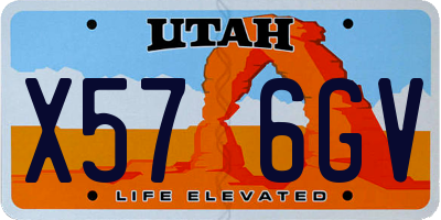UT license plate X576GV